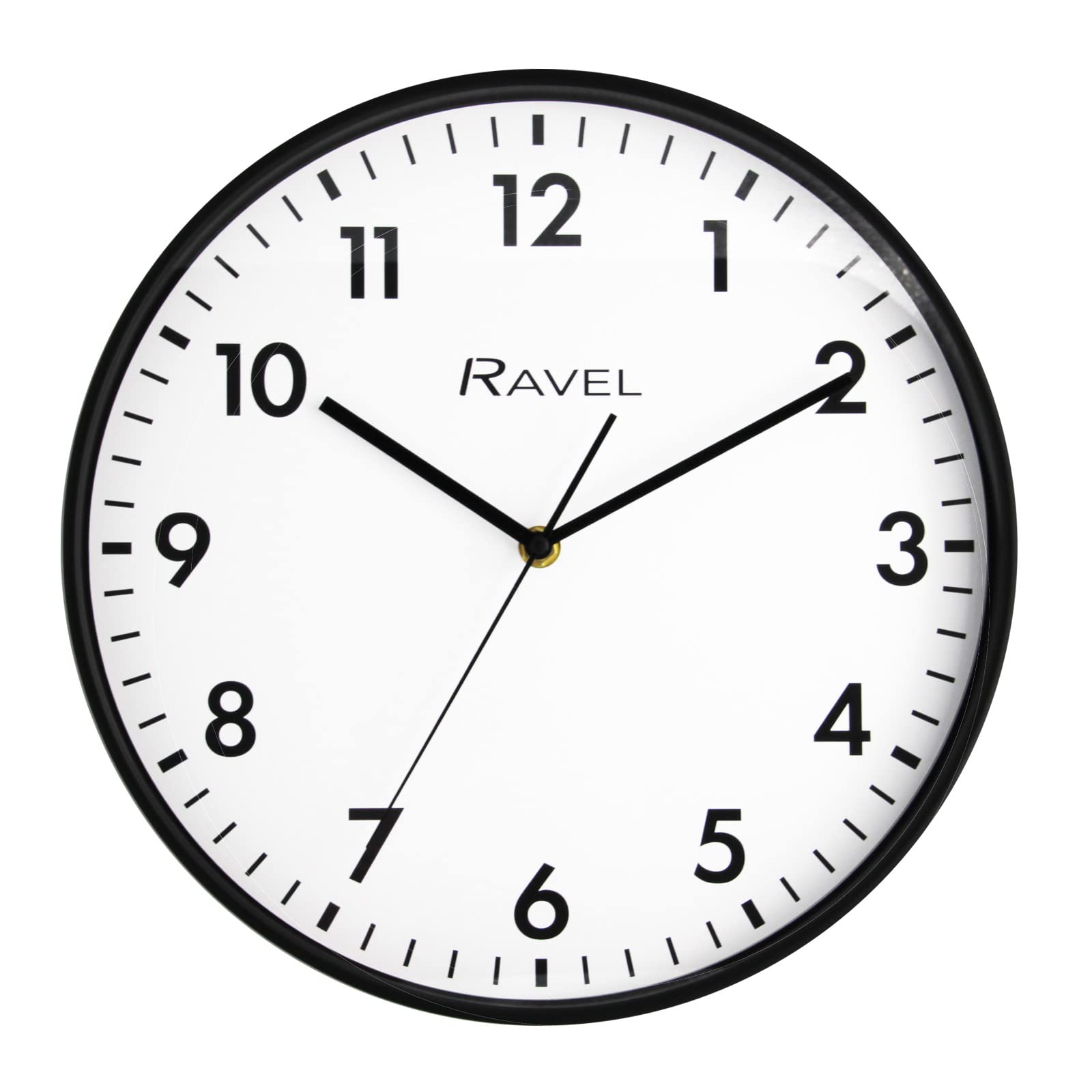 Ravel - Modern 30cm Office and Kitchen Wall Clock - Analogue Quartz - RWC.30.3 - Black