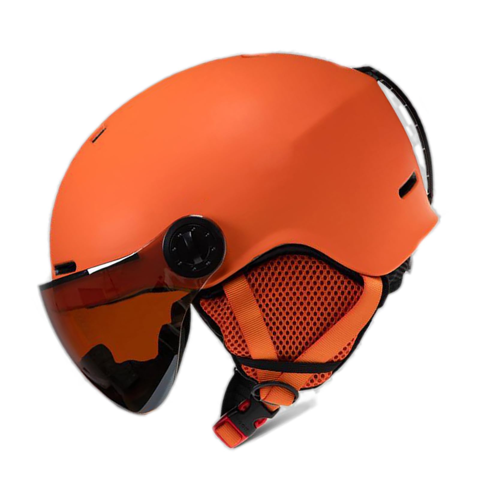 Eacam Casque de Ski, de Snowboard, Moto, Protection, Vélo électrique, Réglable, Coupe-vent D'hiver, Moulage intégré, 8 Aérations, Lentilles Foncées, Protège-oreilles Amov