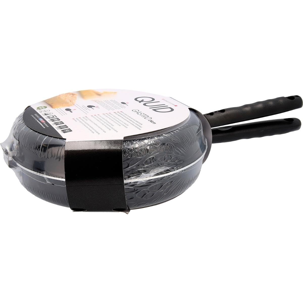 Quid Gastro Fun - Sartén doble para tortilla, 24 cm, aluminio estampado, dale la vuelta fácilmente, color negro — view 5