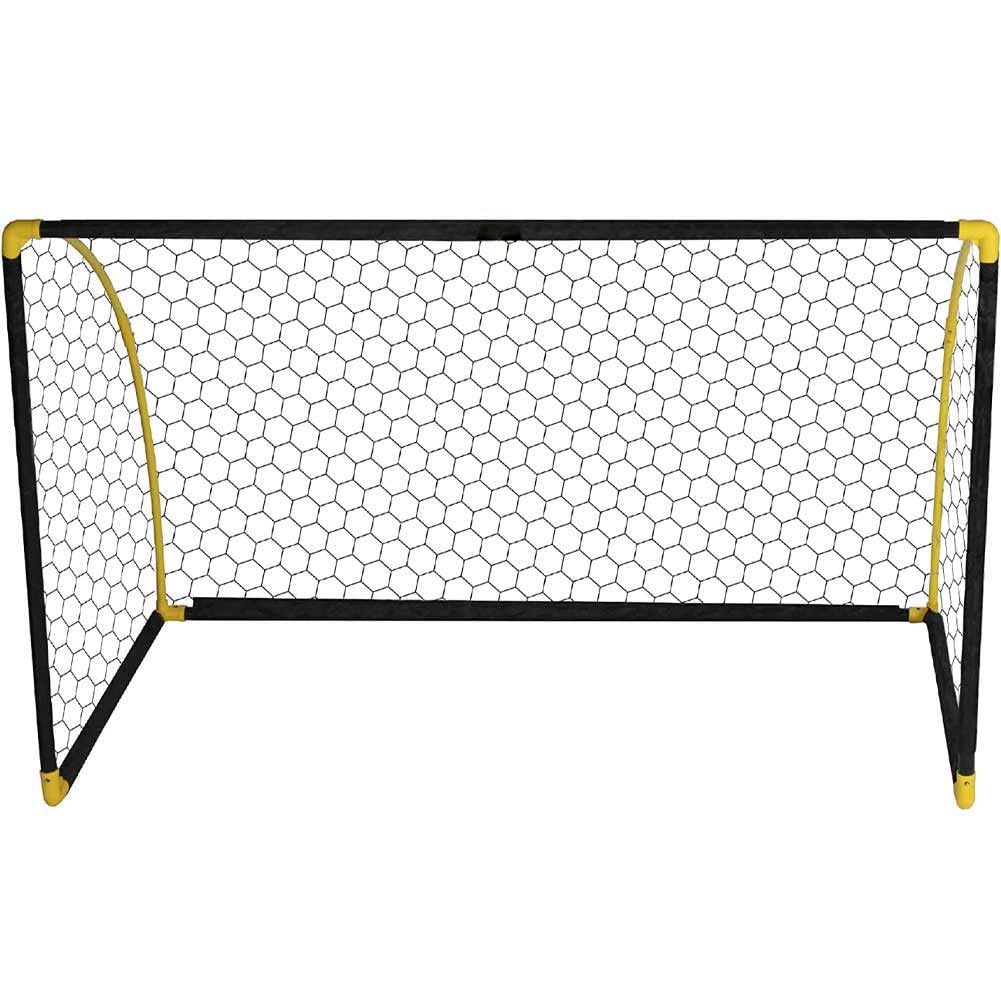 BAKAJI Porta da Calcio Pieghevole Portatile Esterni Giardino Bambini e Adulti Sport Fissaggio Facile Semplice Stadio per Allenamento in Cortile Interno Pratica Divertimento Relax Hobby Rete Unisex