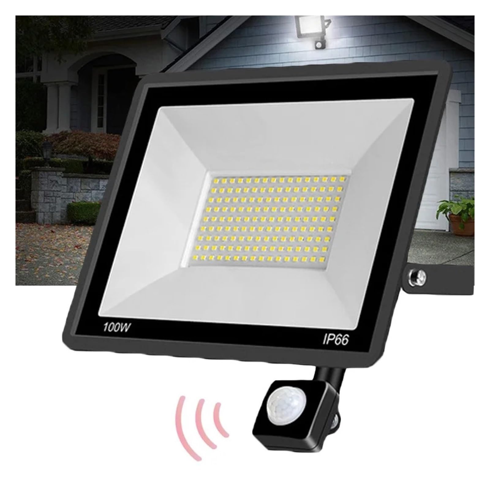 Luci Di Inondazione Per Esterni, Lampada da parete con sensore di movimento PIR a LED Faretti impermeabili 30W 50W 100W Riflettore Illuminazione stradale da giardino for esterni Dissipazione Efficient