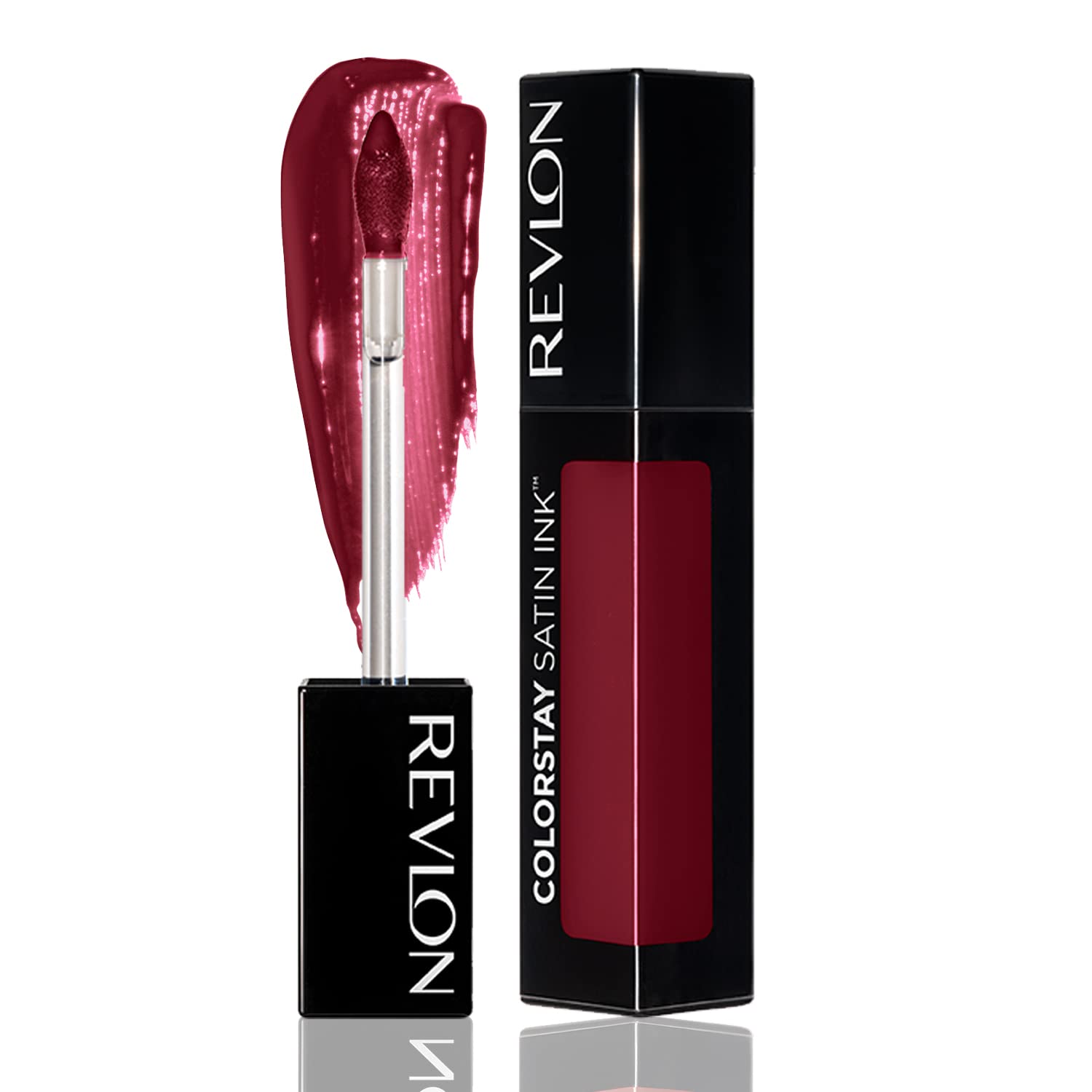 REVLON Colorstay Satin INK, Comfortable, Longwear Rich 16-Hour Liquid lip Color, Formulated with Black Currant Seed Oil & Vitamin E, Partner In Wine - (021)
