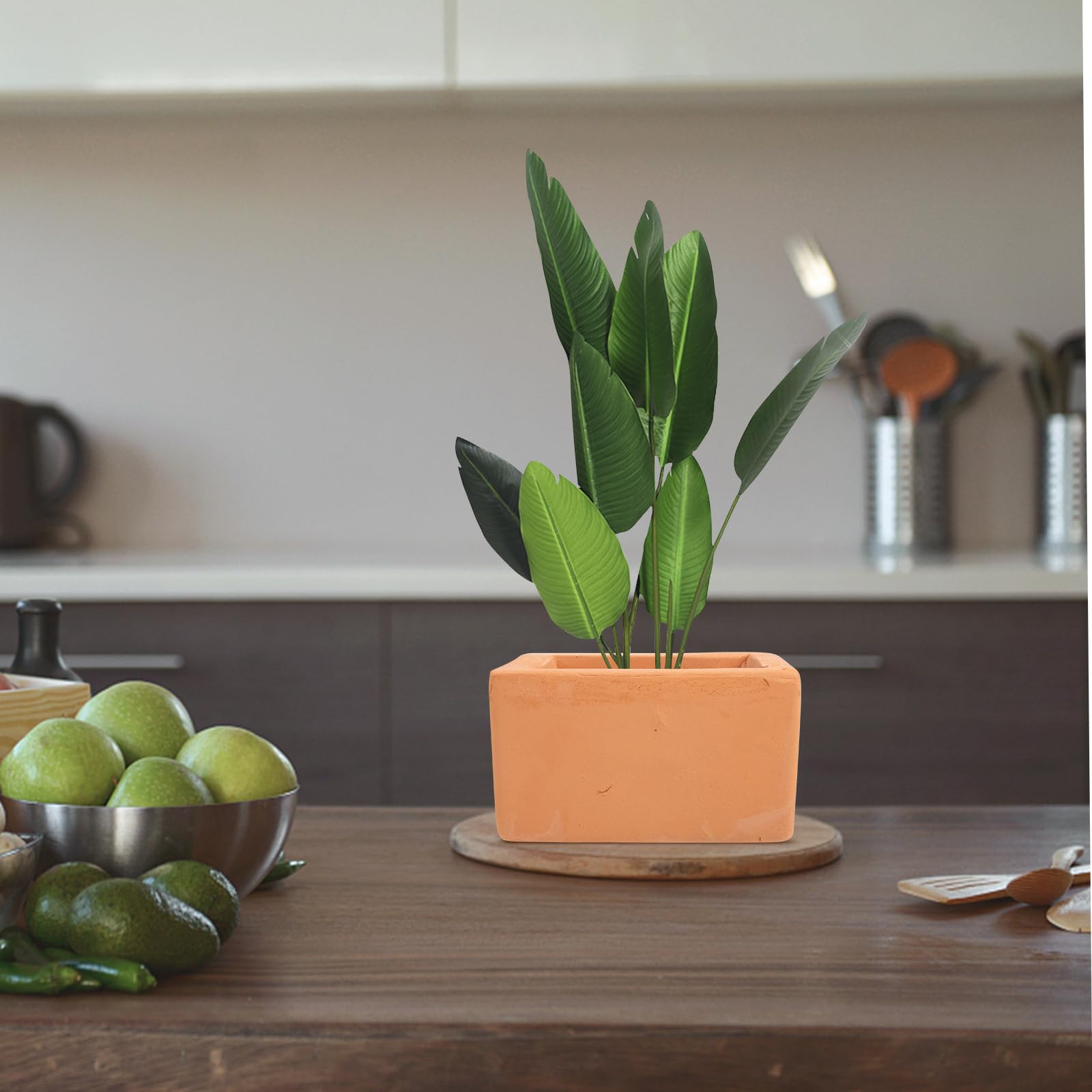 Yardwe 6 Pcs Square Terracotta Flower Pot Ceramic Flower Pot Pots for Outdoor Plants Square Planter Terracotta Pots for Plants Small Flower Pot Bonsai Pot Decorative Flowerpot Flowerpots - Image 2