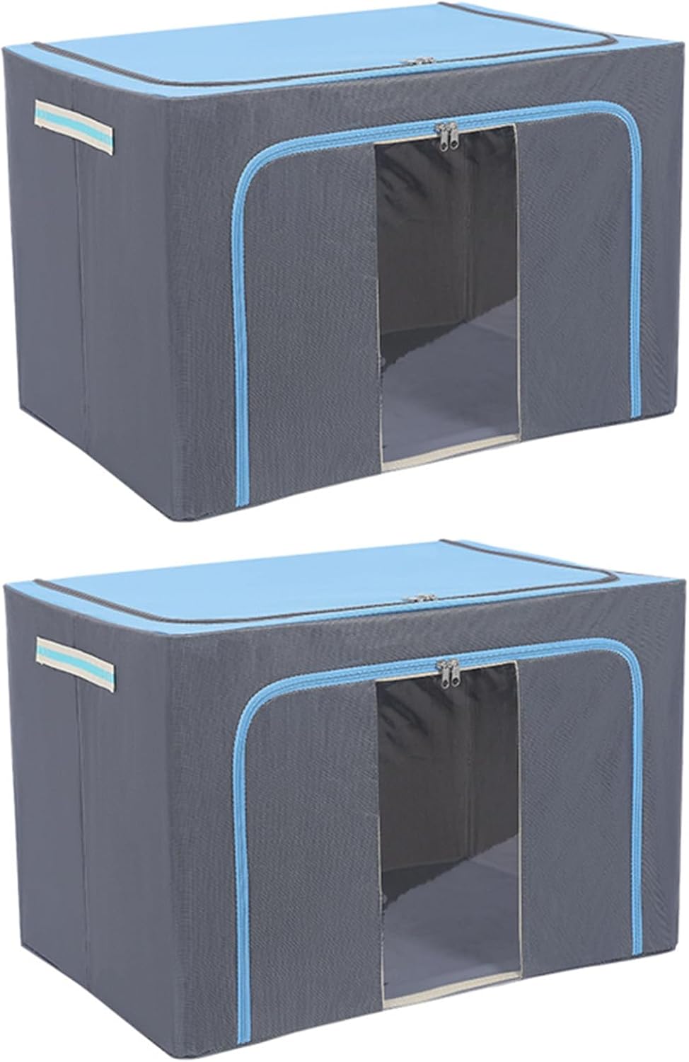 2 Pack Underbed Storage Containers Bin, Under Bed Storage with Lids, Large Under Bed Storage Organizer Box, Foldable Under The Storage Bags for Organizing Clothes, Shoes