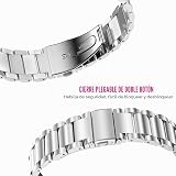 Blueshaweu Compatible for OnePlus Watch 2 Band, Quick Release Stainless Steel Metal Replacement Straps Compatible for OnePlus Watch 2, 1 Smartwatch (Silver) - 2