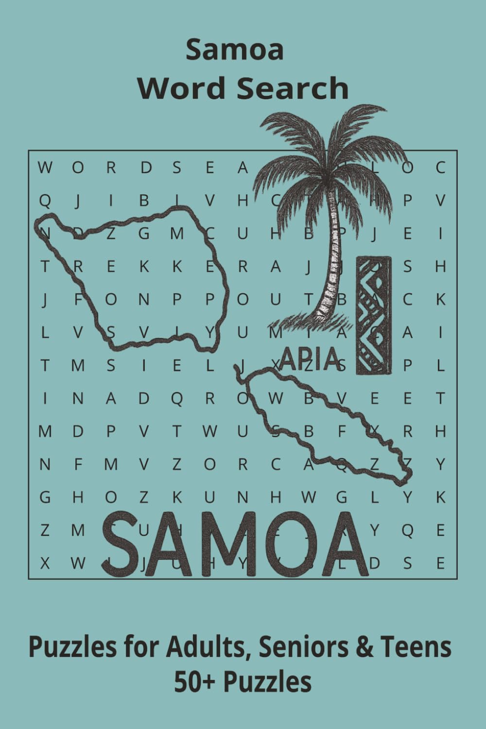 Country Samoa Word Searches: Puzzle Book 6x9”, 111 pages, 50+ Puzzles,… Gift for ;Travellers, Study, during Vacation, Holiday or Time to Relax
