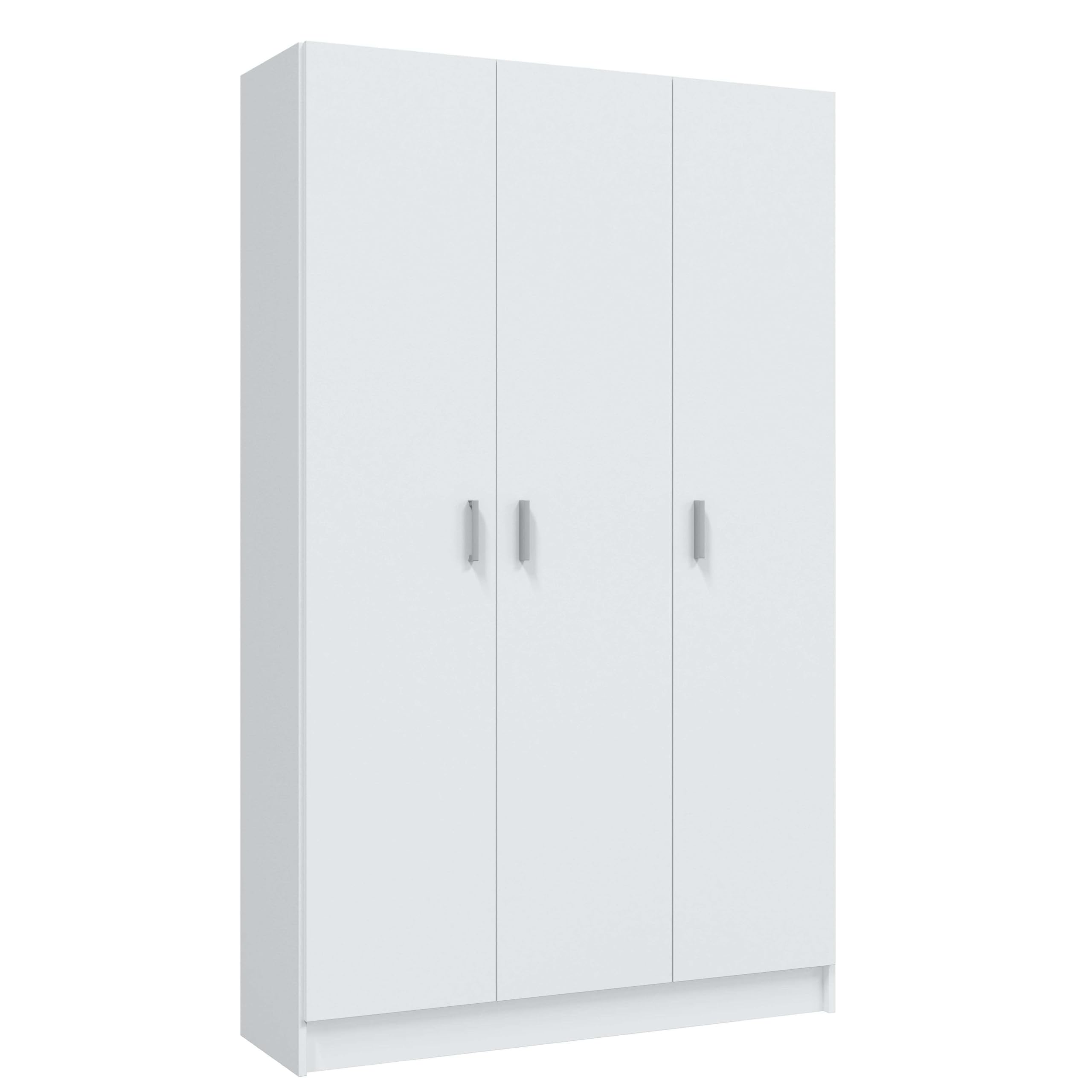 Miroytengo Armario Multiusos Escobero 3 Puertas, Armario de Cocina, Armario Despensa, Mueble Lavanderia, Baño 109x180 cm