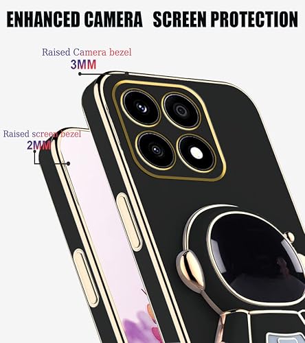 Miniatura 4 de Funda compatible con Honor X8a con chapado creativo de astronauta y caricatura, rosa, para Honor X8a, funda de teléfono de silicona a prueba de