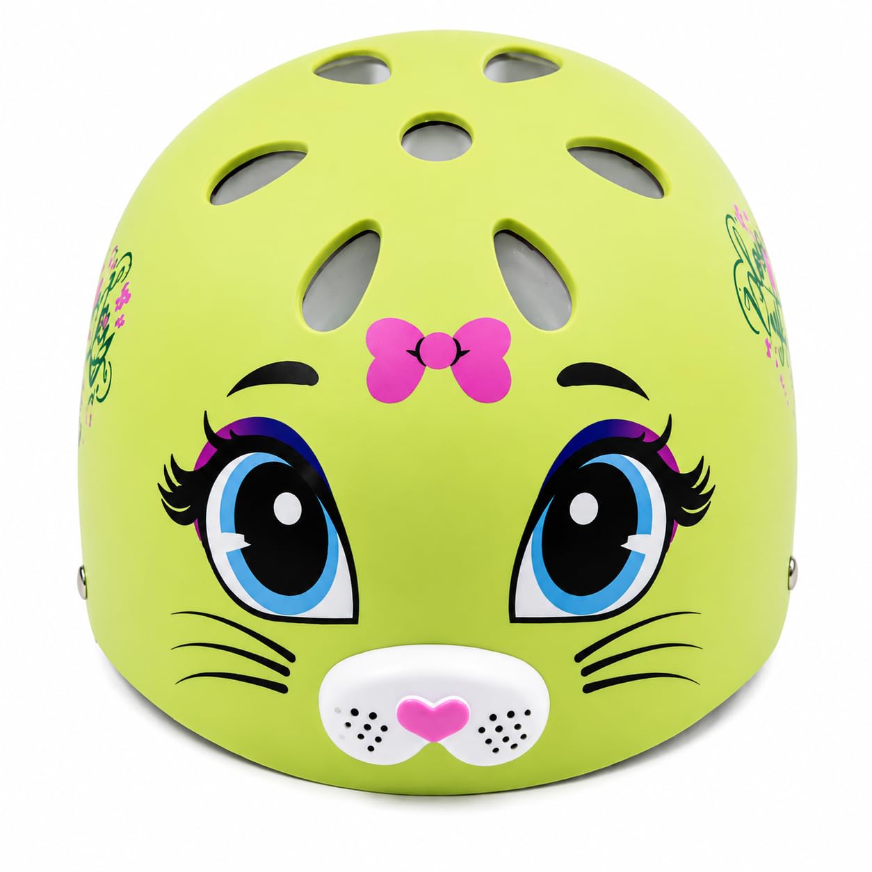Green Kitty Kids Bike Helmet for Boys & Girls (4–10 Years) | Adjustable Multi-Sport Safety Helmet for Cycling, Skating, Scooter & Skateboard | Lightweight ABS Shell with EPS Impact Protection-picture-32
