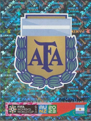 2023 Panini FIFA Women's World Cup Stickers #496 Team Logo Argentina Mini Sticker Soccer Futbol Trading Card disponible en Yaxa Venezuela