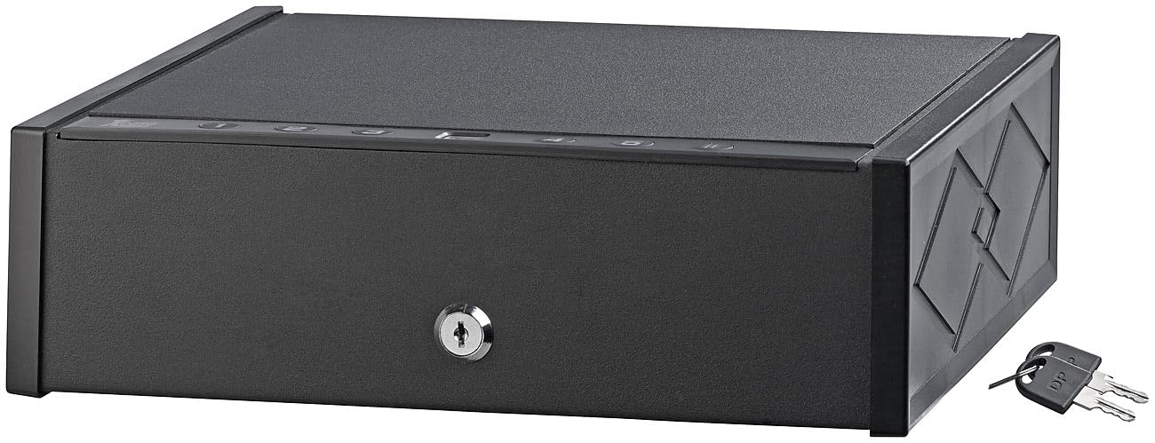 Xcase Cassaforte Smart con impronta digitale biometrica, App Bluetooth, PIN e 2 chiavi, nera