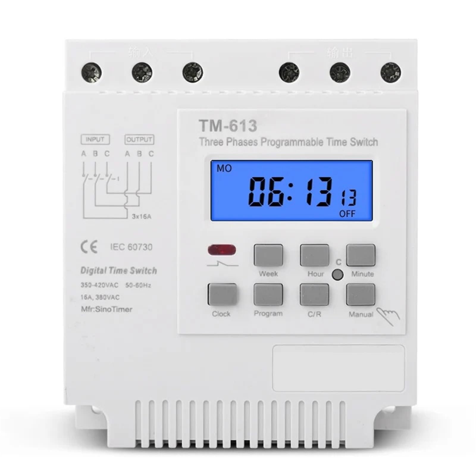 Minuterie triphasée 380V pour automatiser l'irrigation et l'atelier 7 jours