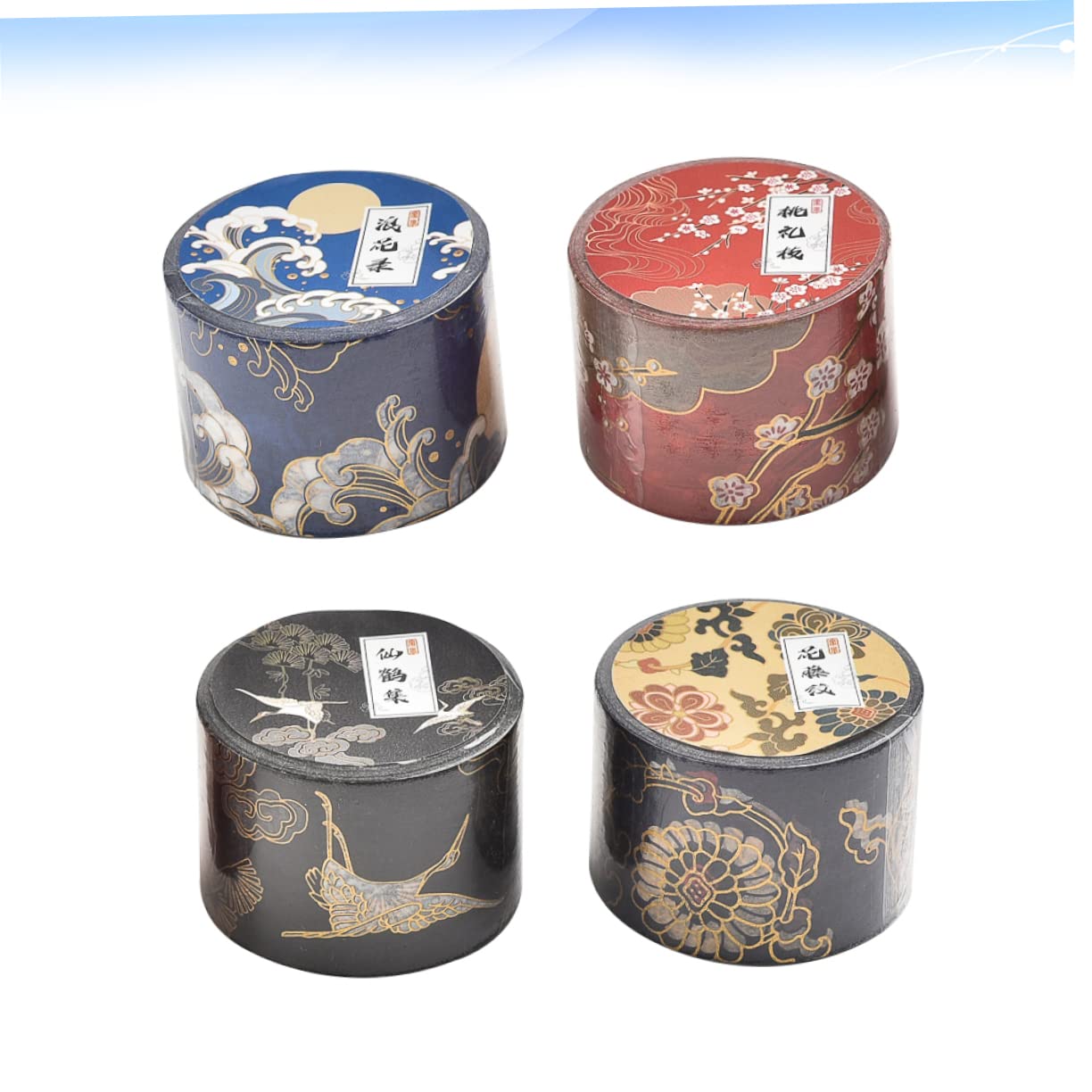 TEHAUX 12rollen Washi Tape Mit Hot Stamping Dekorative Klebebänder Für Scrapbooking Journaling Und Bastelprojekte Branch Wave Crane Flower