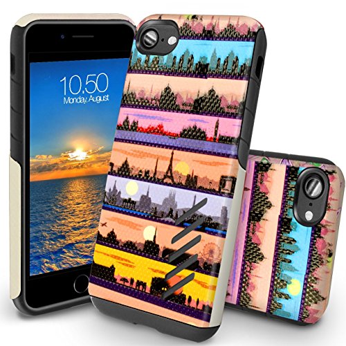 iPhone 8 Case, Orzly Grip-Pro Case for iPhone 7 / iPhone 8 - Durable & Light-Weight Twin Layer Protective iPhone 8 Case - Iconic Skylines