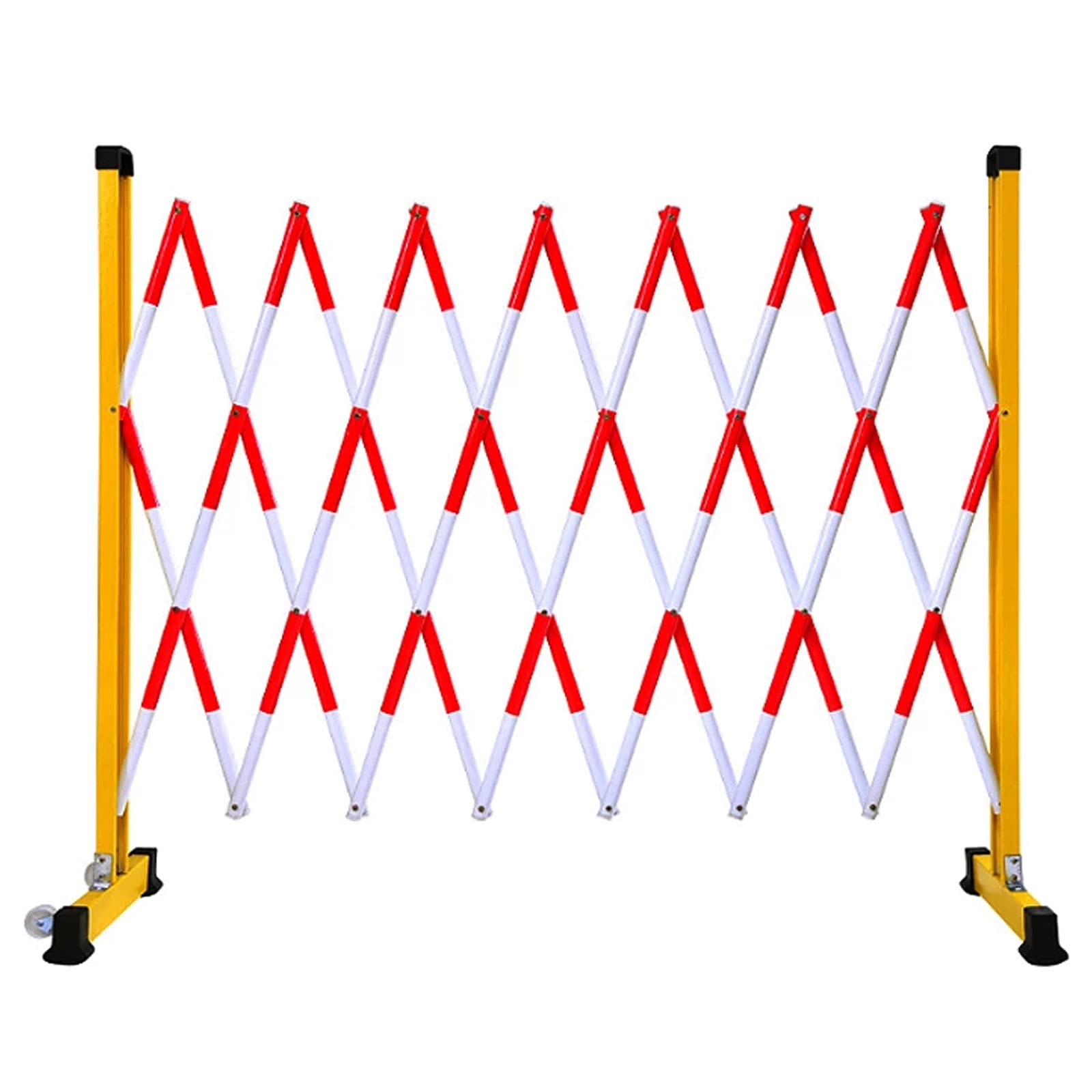 0β Outdoor Folding Barricade, Expandable Mobile Barricade, Folding Mobile Barricade, FRP Road Safety Barriers, Retractable Traffic Fence Flexible Crowd Control Barriers Guard,1.2x1m