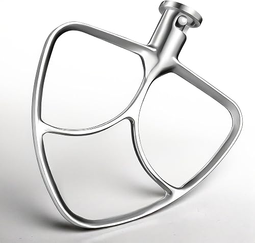 Stainless Steel Flat Beater for KitchenAid 4.5-5 Qt Tilt-Head Stand Mixer, Paddle Attachment Replacement for K45SS, Dishwasher-Safe Mixer Paddle, Beater Blade with Scraper Edge