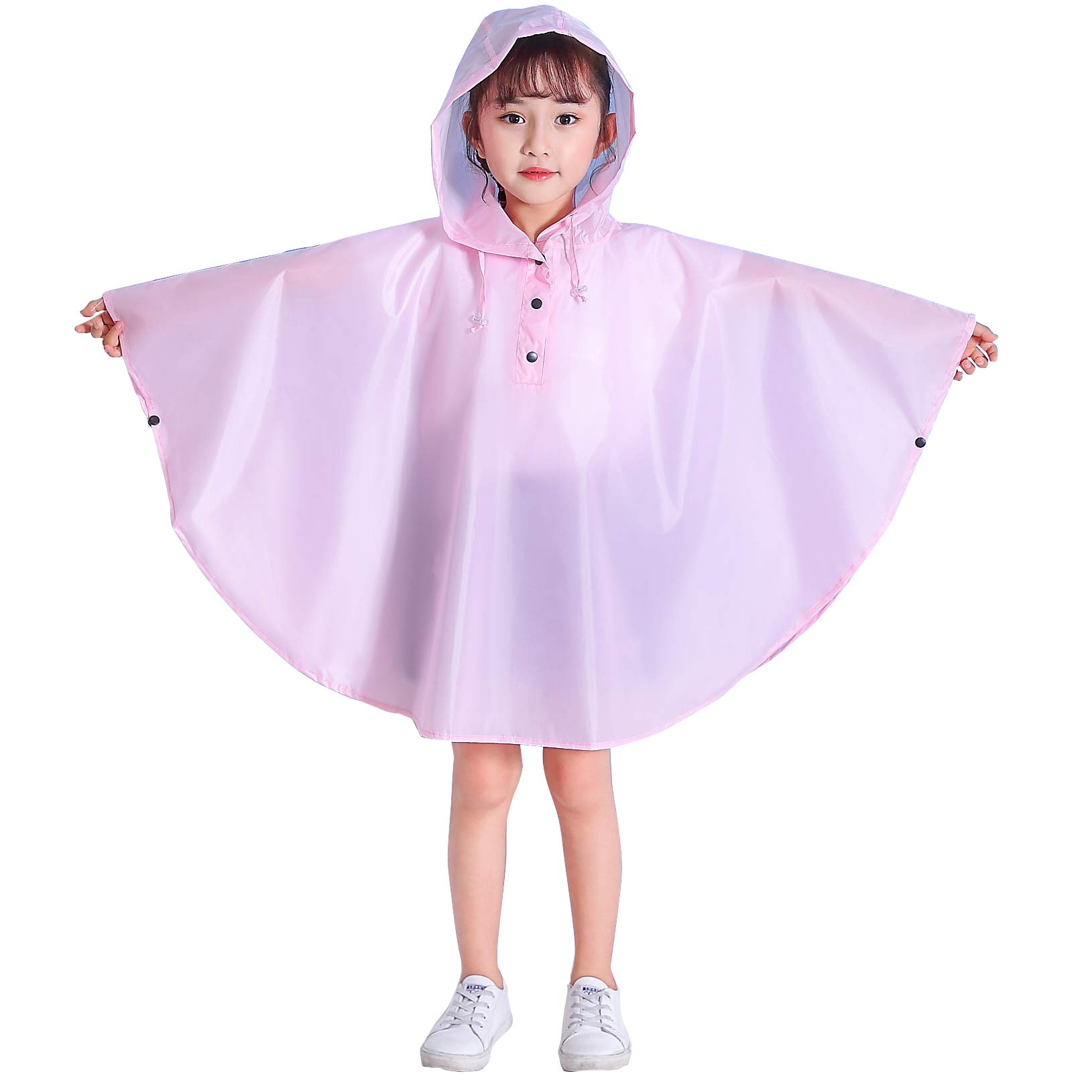 Gaga city Bambini Impermeabile Giacca da Pioggia Poncho da Pioggia Bambina Incappucciato Riutilizzabile Cappotto di Pioggia Bello come Materiale e ha la Sua Sacca 1-12 anni