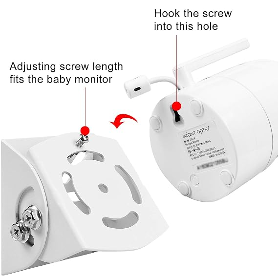 Adjustable Angle Mount for Infant Optics DXR-8, Motorola, Samsung, Babysense and Most Universal Monitors Camera, Aluminum Alloy Material