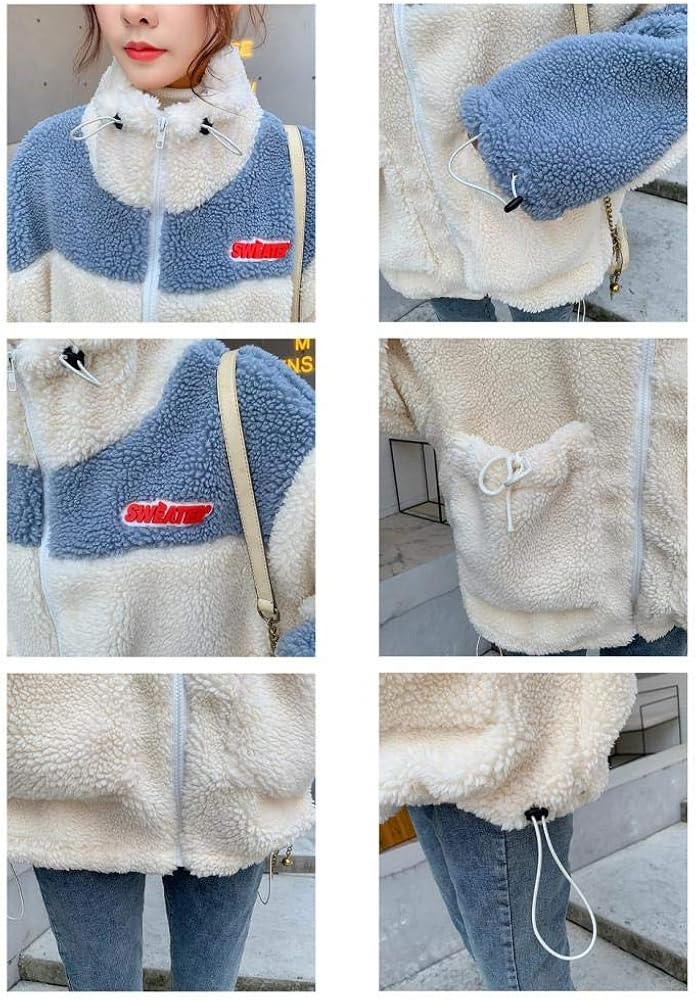 Amazon | [QIAOM] ボア ブルゾン アウター レディース ボアブルゾン