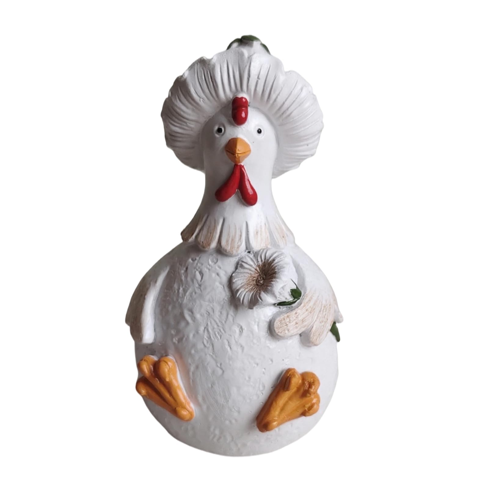 Virelynx Hen Figurine – Cute Resin Chicken Statue, Small Farm Animal Sculpture for Yard Garden Patio Lawn Home Decor Gift