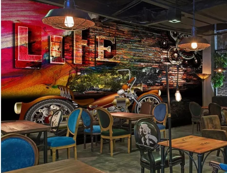 Papier peint mural rétro outillage pour fond de restaurant