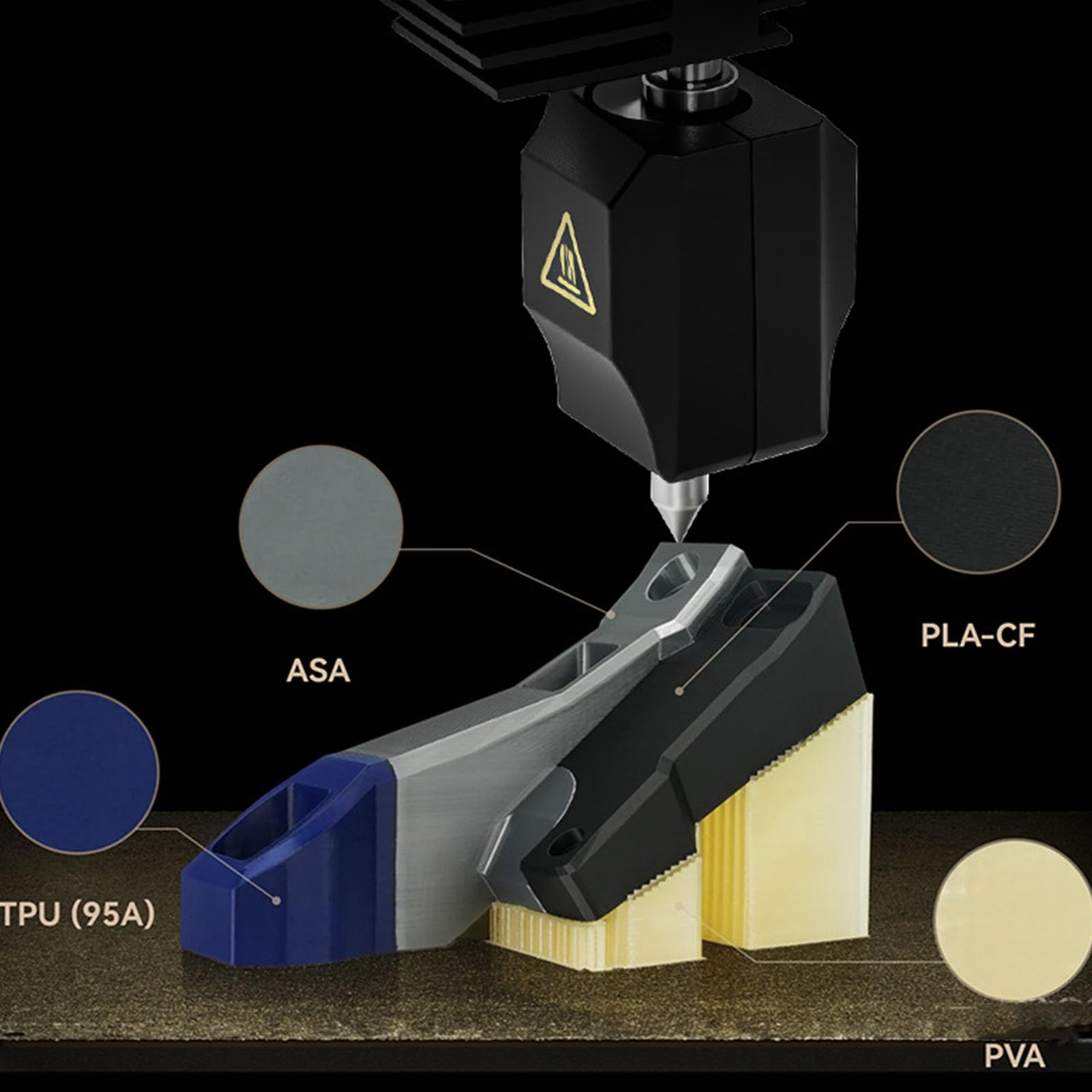 Fafeicy 4-teiliges 0,25-mm-Hotend-Kit für den Creator 5 Pro 3D-Drucker