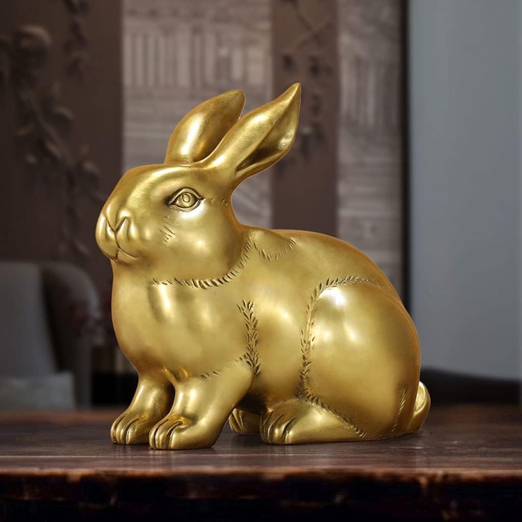 Figurki, Rzeźby, Dekoracje Z Czystej Miedzi, Ozdoby Z Królika Z Kreskówek, Królik Domowy, Uroczy Królik Zodiakalny, Maskotka Z Miedzi, Rzemiosło Miedziane, Prezent Urodzinowy, Dekoracja Biurka
