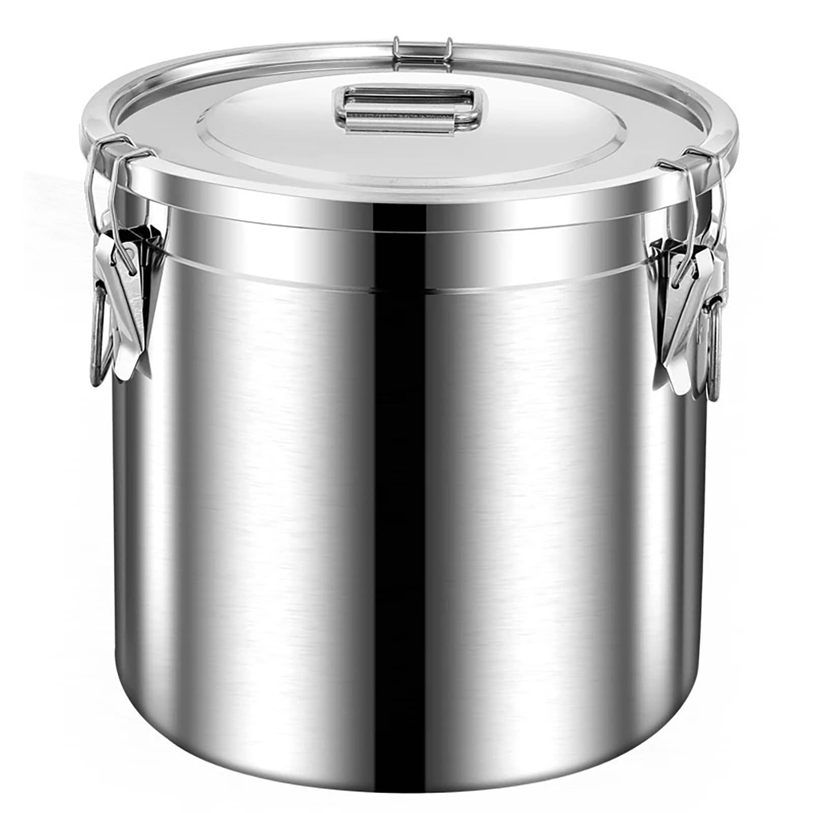 Boîte hermétique en acier inoxydable 48L avec pince de verrouillage pour stocker vos céréales