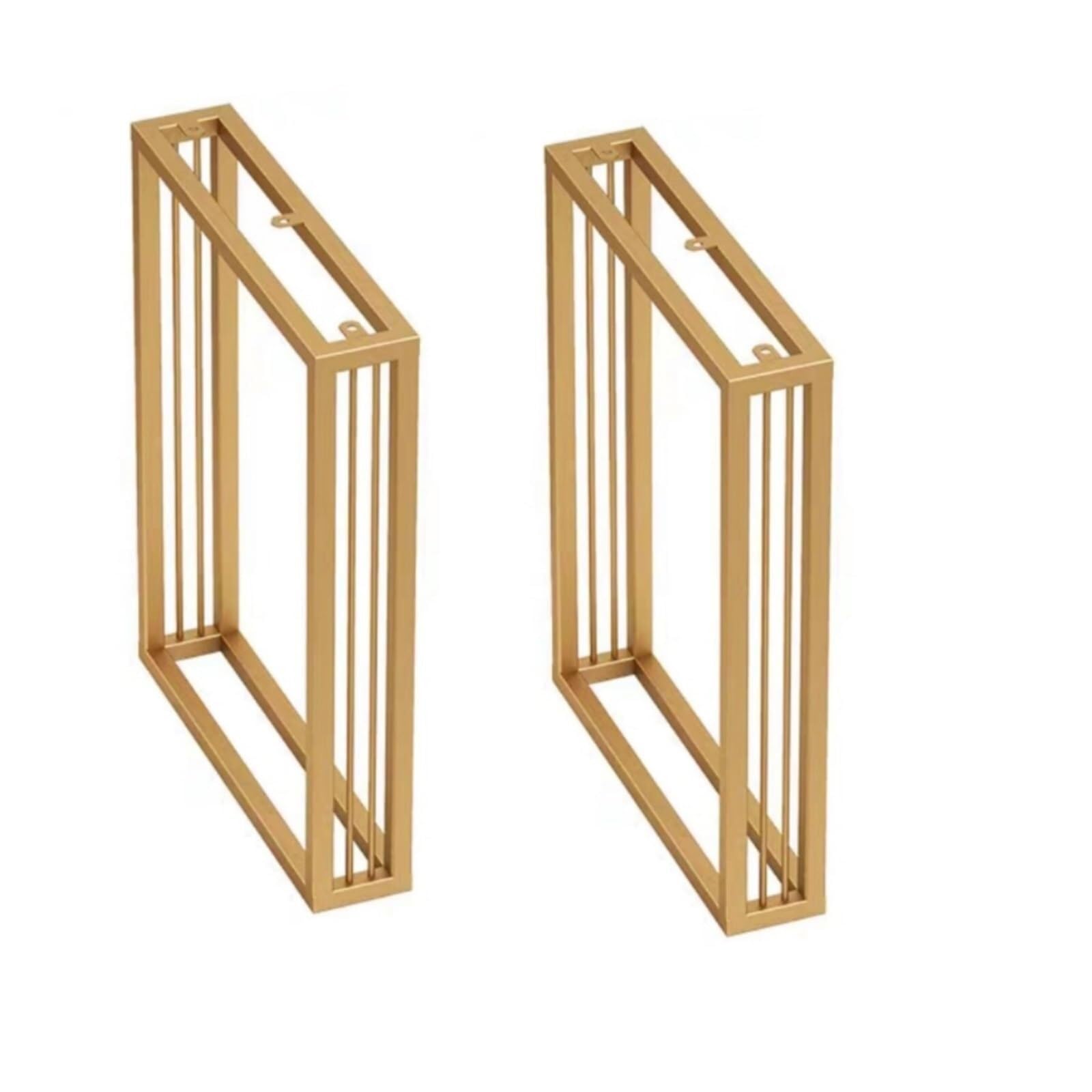 UYHBCNQD Square Furniture Legs 2 Pcs Replacement Legs Set Rustic Chair Furniture Foot Coffee Support Legs Industrial Bench Feet Easy to Use(Gold,60cm/24in)