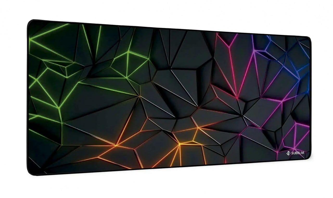 Alfombrilla Subblim Neon Obsidian XL/ 900 x 400 x 3 mm