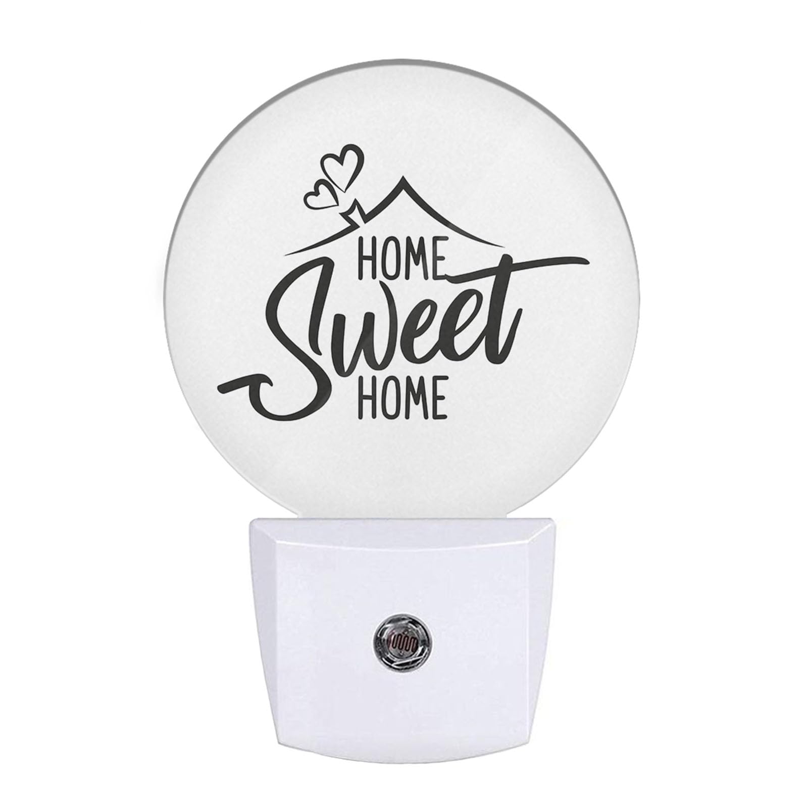 Home Sweet Home Night Lights Plug into Wall LED Dusk to Dawn Plug-in Nightlight Auto Sensor for Bedroom Bathroom Hallway Living Room Boys Girls