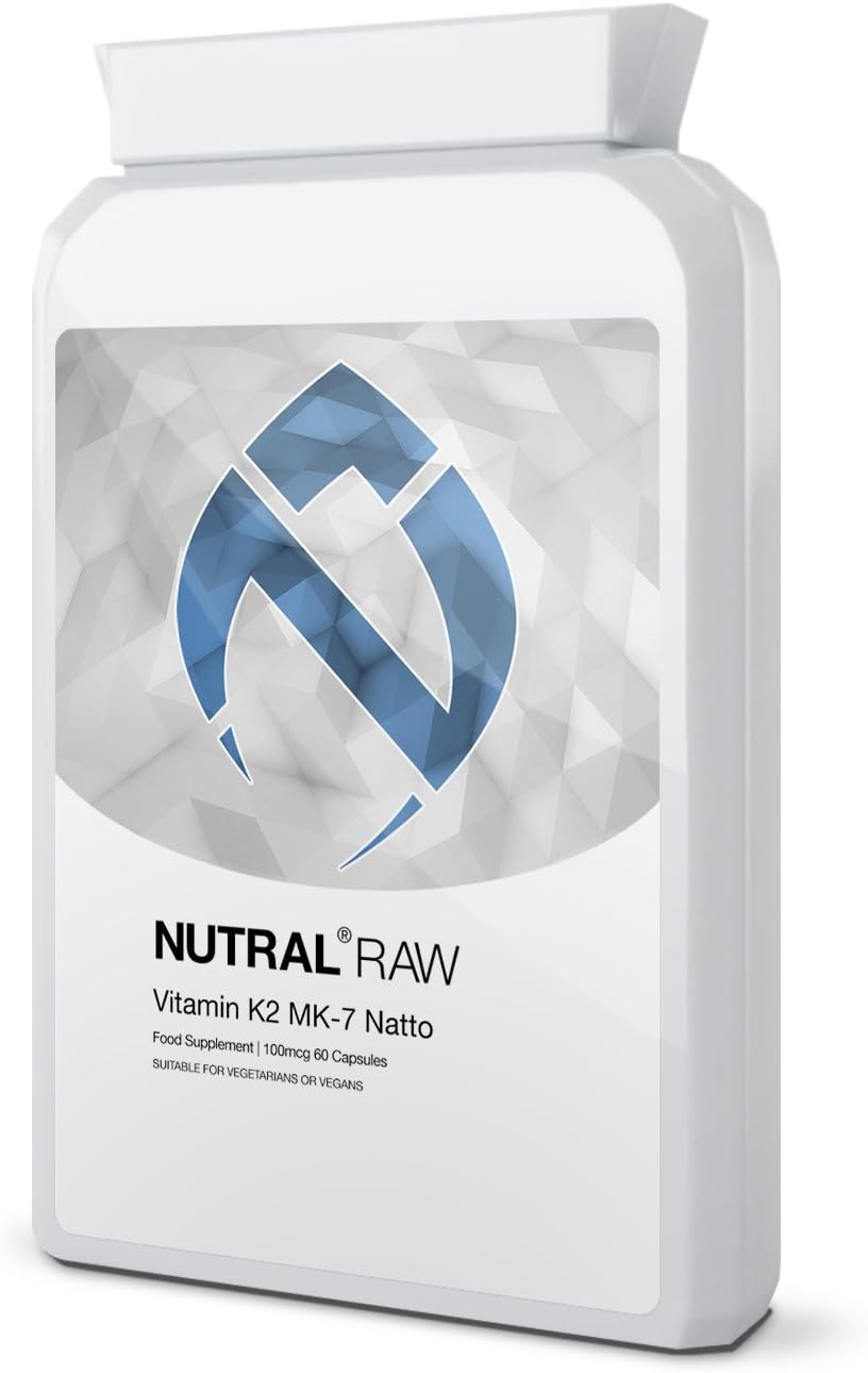 Vitamin K2 MK7 Natto 100mcg 60 Caps by Nutral RAW Max Strength 60