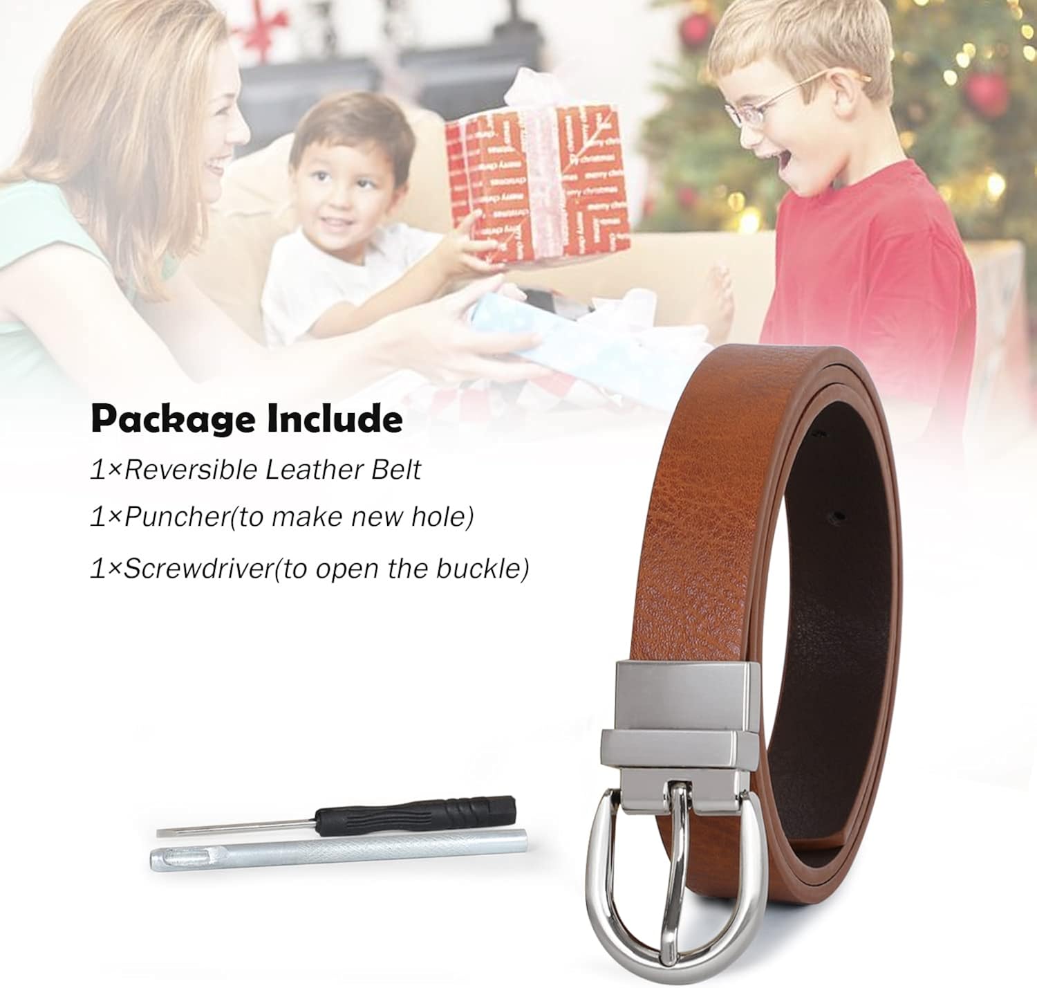 Boys Reversible Belt SUOSDEY Big Kids Leather Belt for School Uniform Casual Jeans: Clothing, Shoes & Jewelry