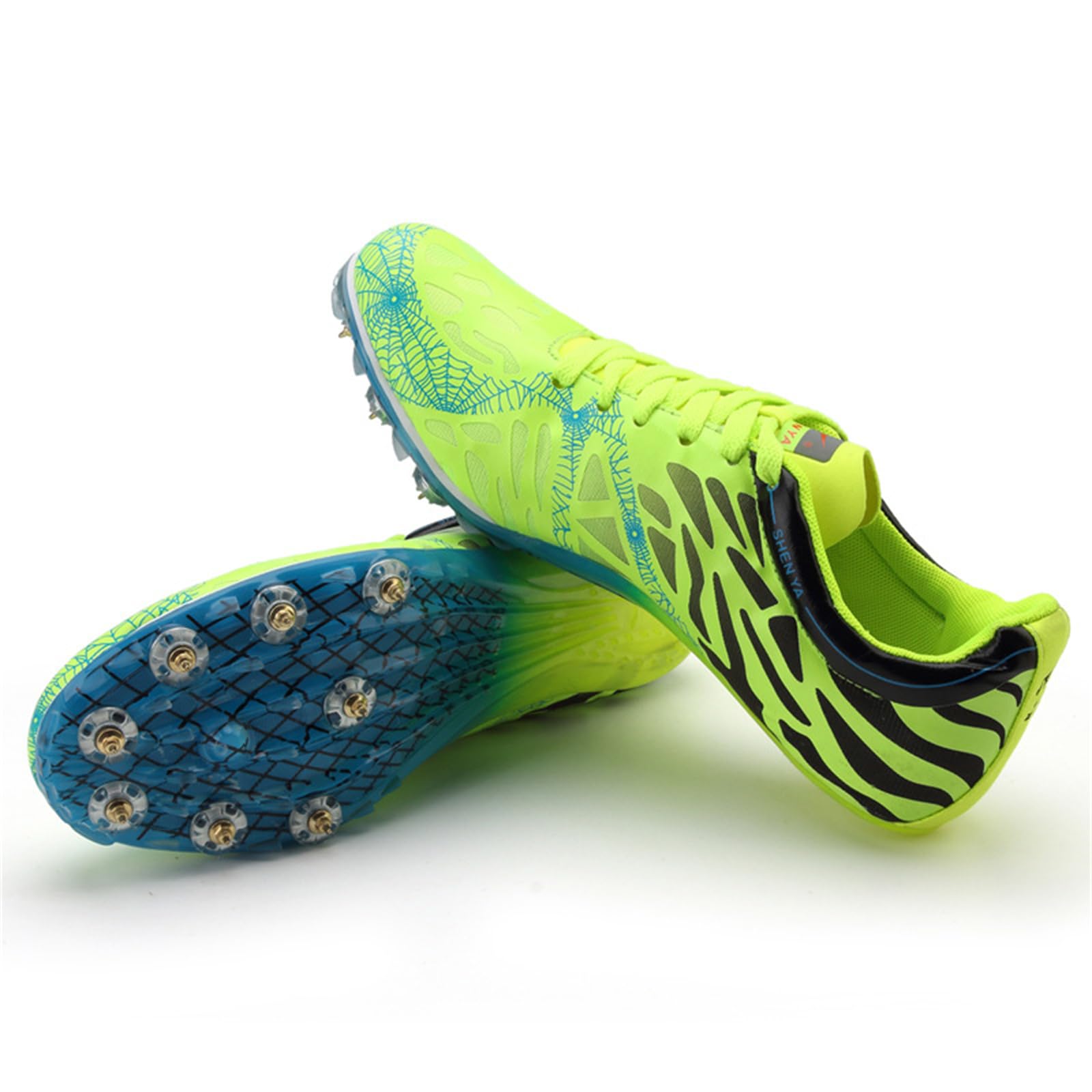 Respirable Cómodas Zapatos de Pista y Campo,Unisex Zapatillas Deportivas Antideslizantes con Clavos y Sprint,Zapatillas De Atletismo para Hombre y Mujer