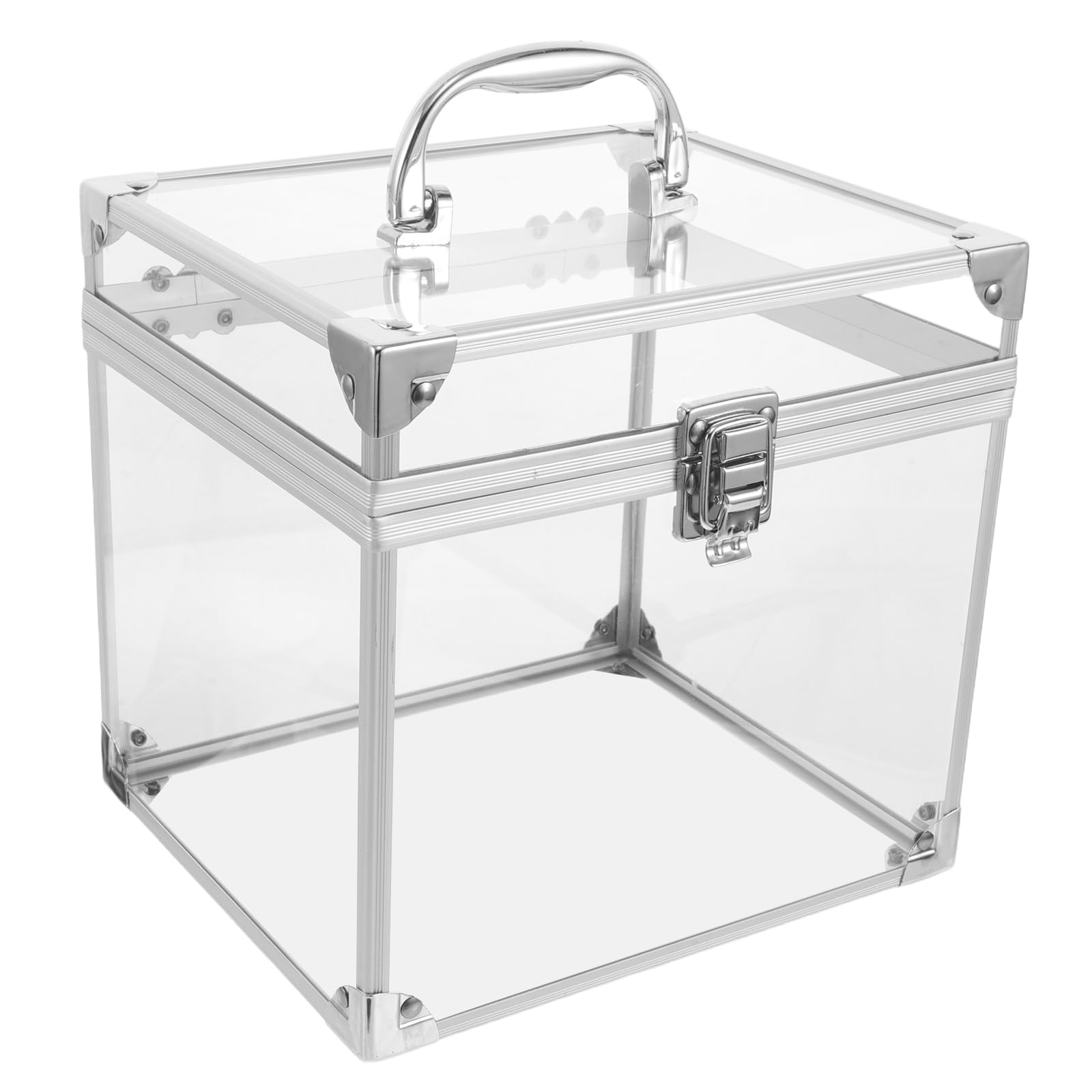 SUPVOX Scatola Portatile Trasparente Acrilico o Vinili con in Contenitore Grande Manico Capacità Proteggere Dischi e Album in Soggiorno Camera