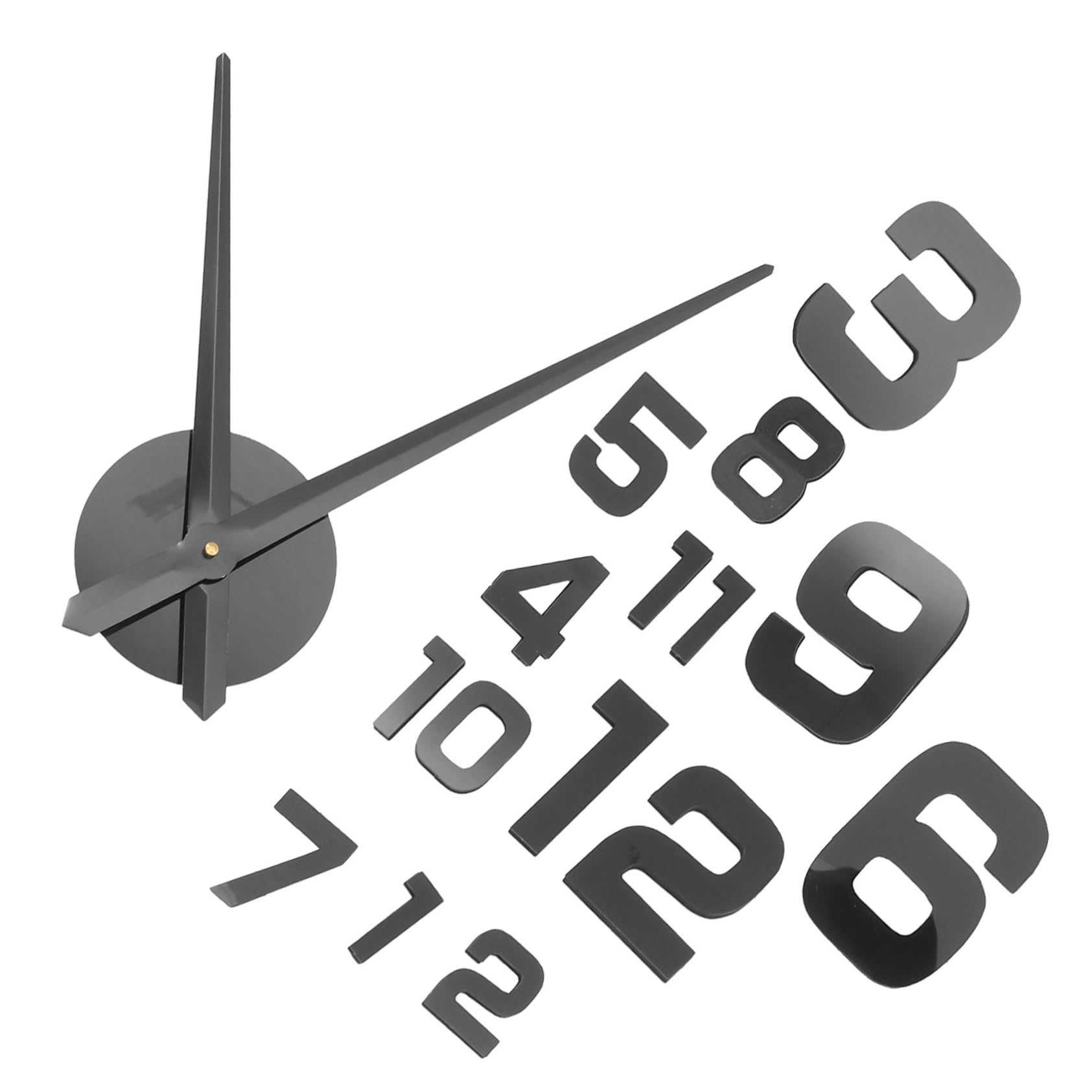 Garneck Retro Wall Clock Large Acrylic Analog Clock for Living Room Silent DIY Wall Mount Home Decor Wall Clock Decor for Bedroom