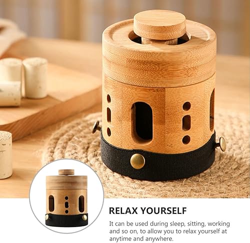 Miniatura 9 de Healifty Caja de lata de bambú antiquemaduras Moxa Body Moxibustion Tool Universal Tube Burner Travel for Cup Salon Traditinal Portable Pot Holder