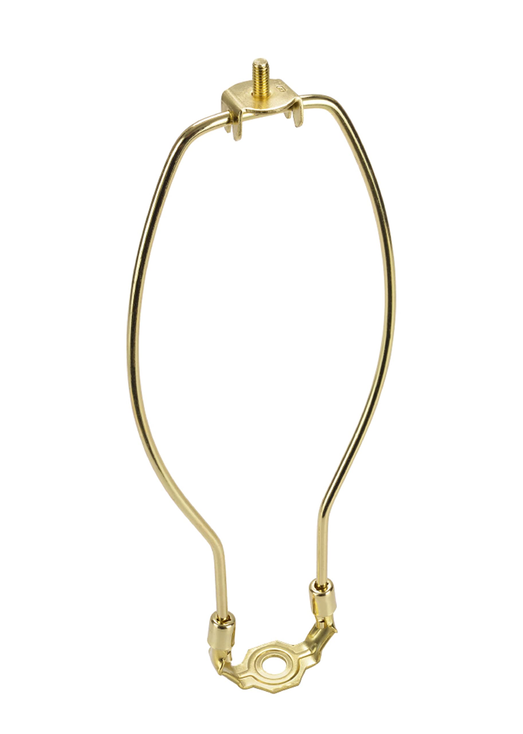 Aspen Creative 20007-1 Saddle, 10" Heavy Duty Lamp Harp, Polished Brass