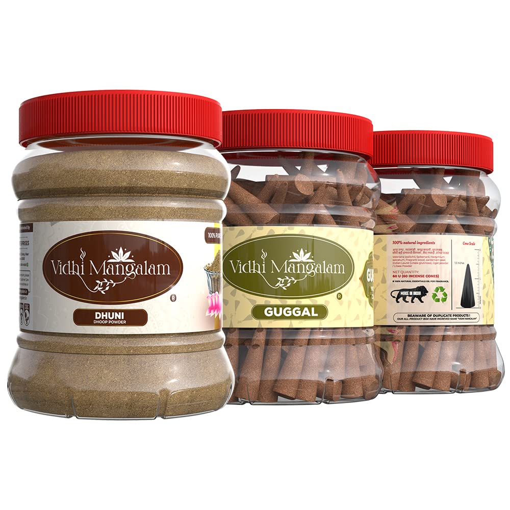 Buy Vidhi Mangalam Dhoop Cones and Dhuni, Pack of 3(2+1) Boxes, 2 Boxes