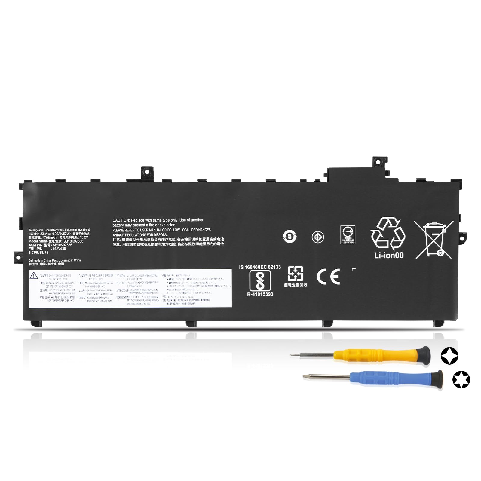 Batterie 57Wh 01AV429 Pour Lenovo ThinkPad X1 Carbon 5th 6th Gen - K KYUER