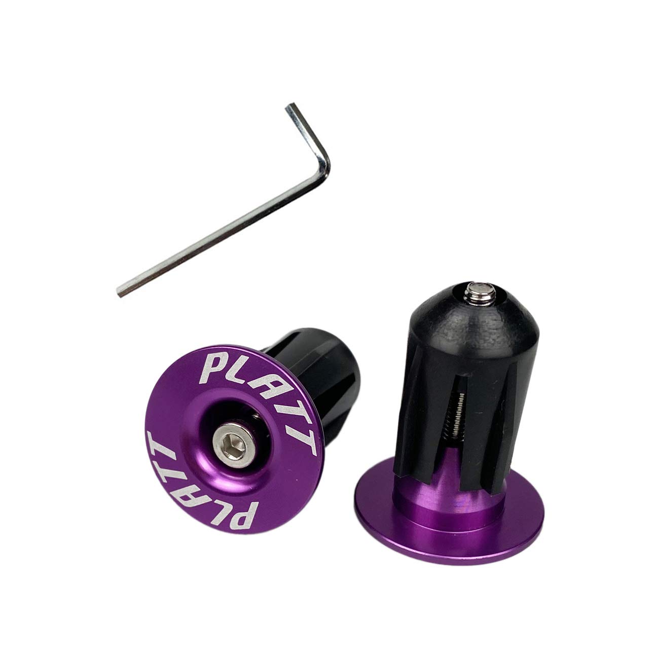 Bike Bar End Plugs Aluminum MTB Road Bike BMX Handlebar End Caps (Purple,1 Pair)