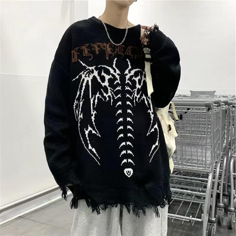 Retro Fairy Grunge Aesthetic Sweater Women Goth Punk Harajuku Tops Y2k Dark Alternative Men Clothes3