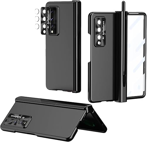 Funda para Samsung Galaxy Z Fold 3, 4 en 1 con bisagra magnética con soporte para S Pen y repuesto para S Pen, compatible con Samsung Galaxy Z Fold