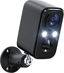 Wireless Outdoor Wifi Camera with Battery: 2K Indoor Wifi Camera Colour Night Vision – Outdoor Surveillance Camera Waterproof IP66 – Storage SD/Cloud asin的图片