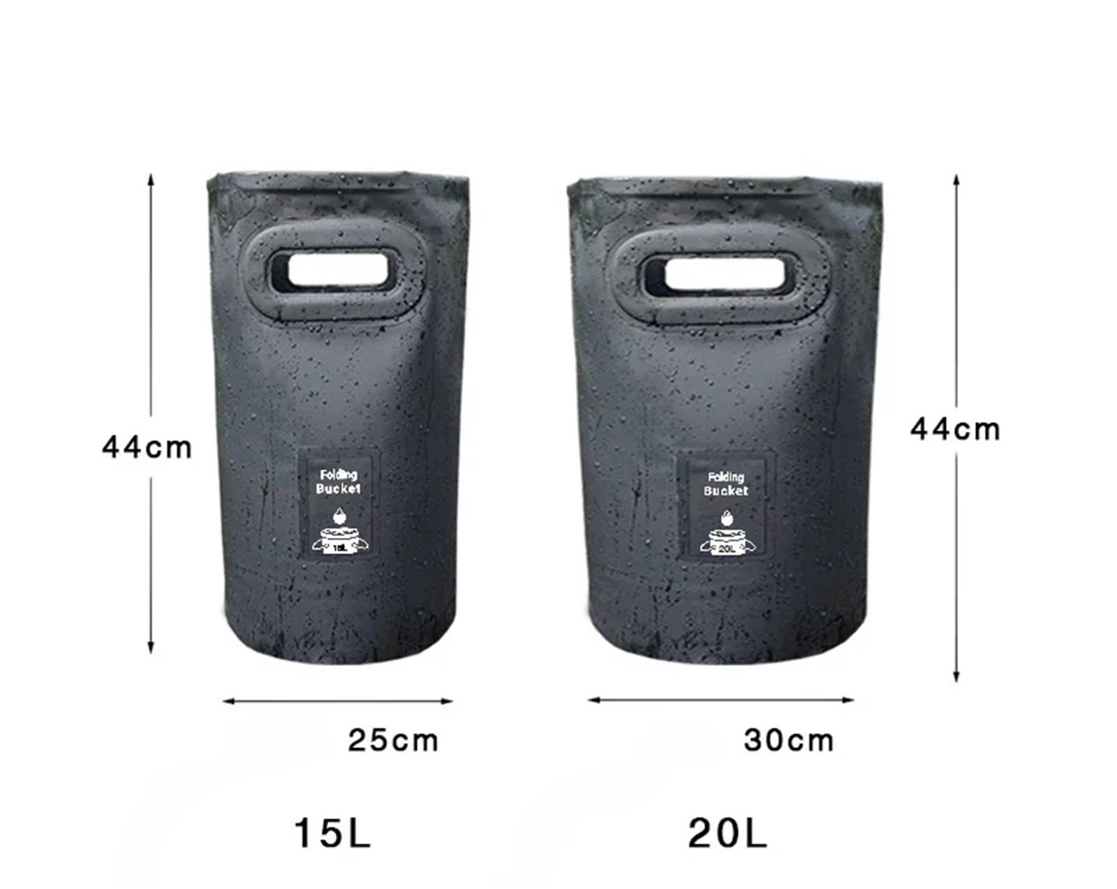 Torba wędkarska, pudełka na przybory wędkarskie, Składane wiadro dostępne jest w wielu kolorach i rozmiarach 15L 20L(20L-black)