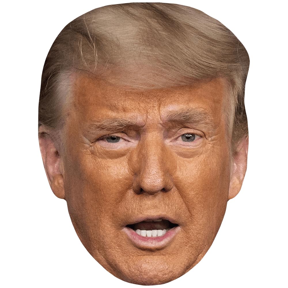 Donald Trump (Eyebrow) Celebrity Mask, Flat Card Face, Fancy Dress Mask