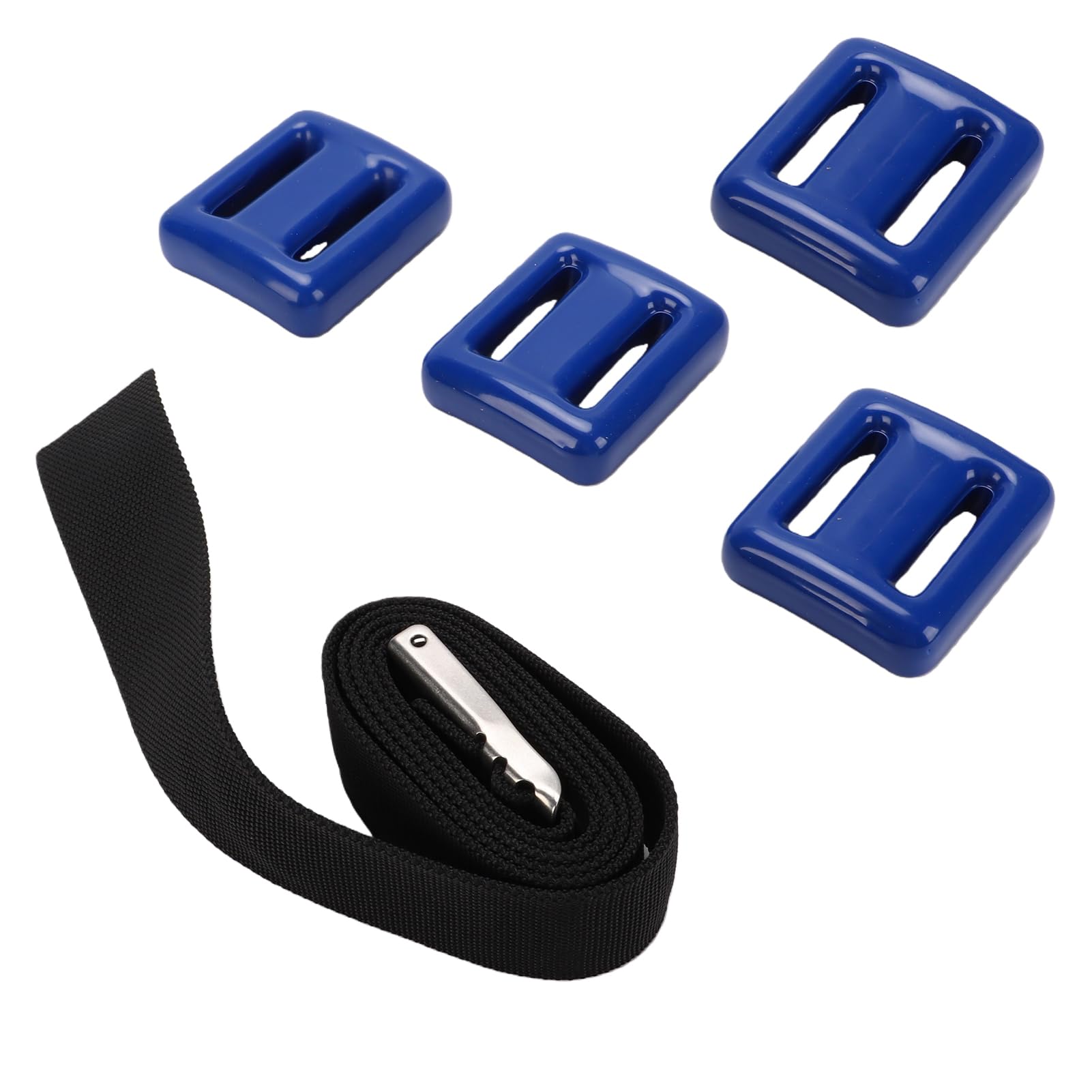 4 Pesas de Buceo Bloque de Metal Recubierto de 1 Kg de Cinturón de Buceo Equipo Versátil Listo para Usar para Apnea