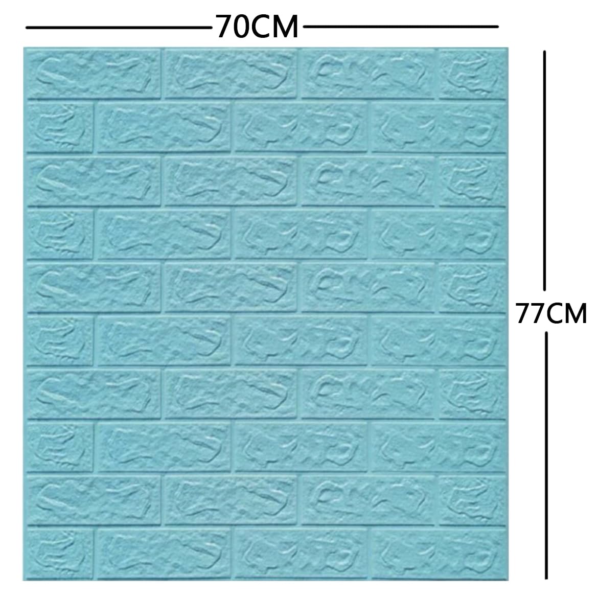 Carta da Parati 3D Mattoni,pannelli decorativi 3d per parete,Autoadesiva Wallpaper, Impermeabile Spessore 6MM Wallpaper per Cucina Ufficio TV Sfondo (30, AZZURRO)