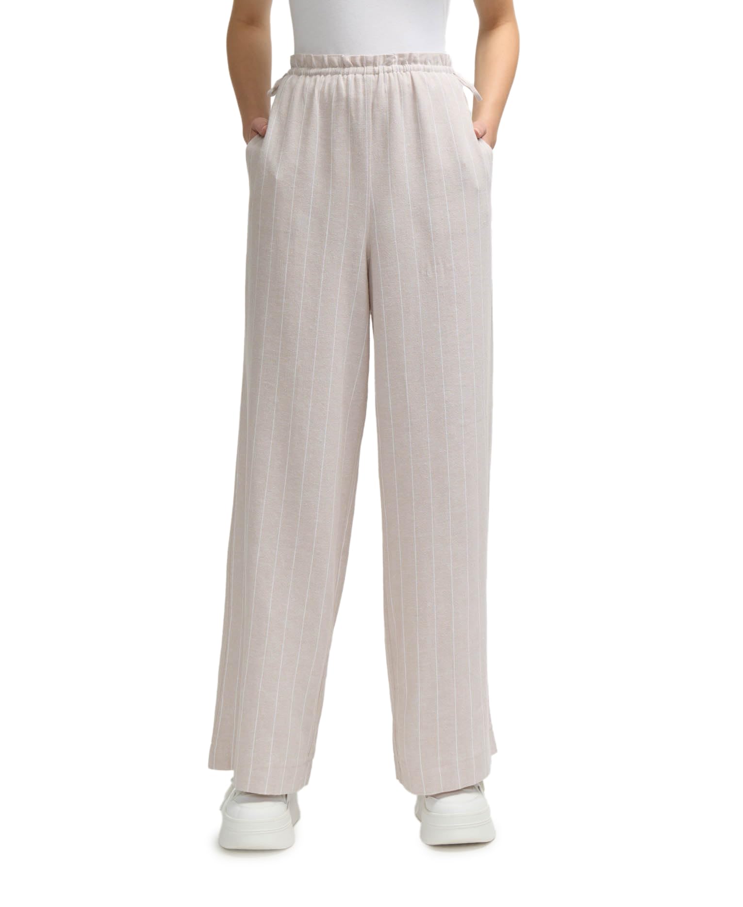Hunter NVLT Womens Linen Pant with Side Waist Tie