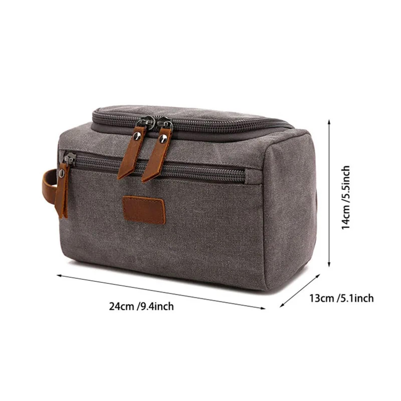 Neceser Estuche de maquillaje de lona for hombre, bolso de mano con bolsillo, billetera for mujer, llaves, bolso de mano for hombre, bolsa de mano con cierre, neceser, bolso de muñeca Para Hombre(Blac
